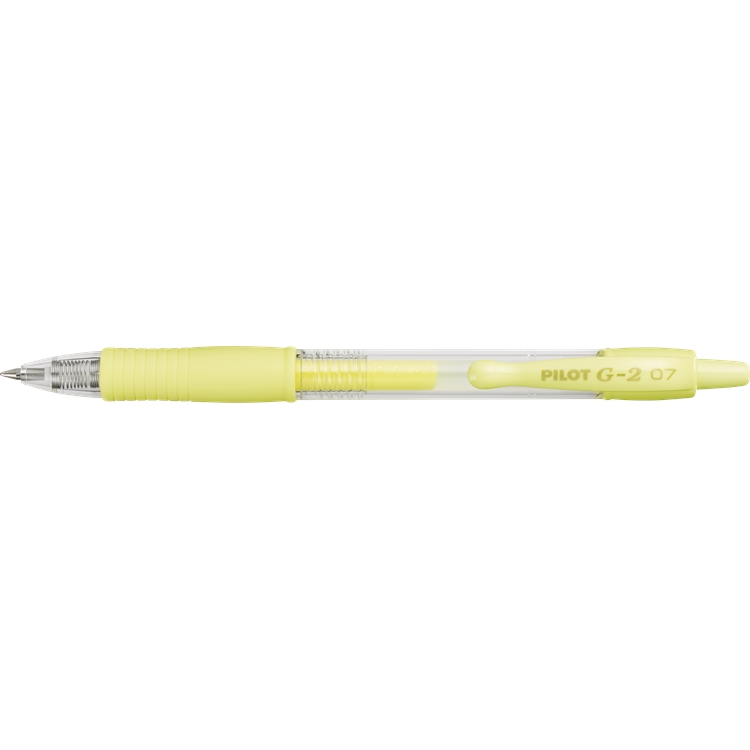 Geelikynä Pilot G-2 M 0,7 pastel keltainen - pysyvä pastellinkeltainen muste