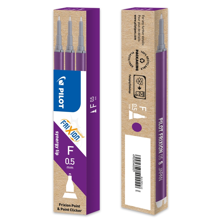 Säiliö Pilot Frixion Point 05 lila / 3 kpl pkt