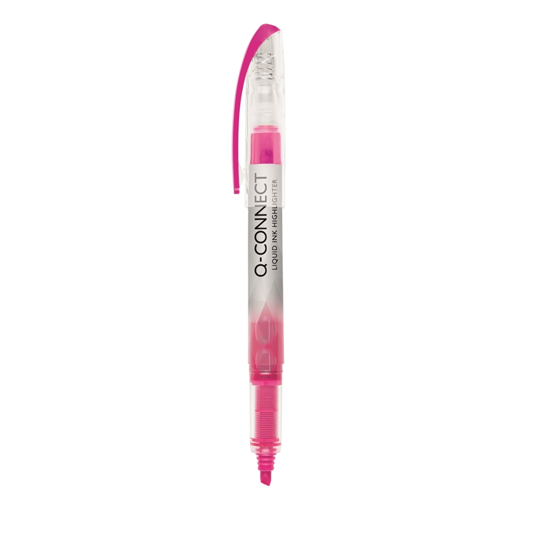 Korostuskynä Q-CONNECT Liquid 1-4 mm pinkki