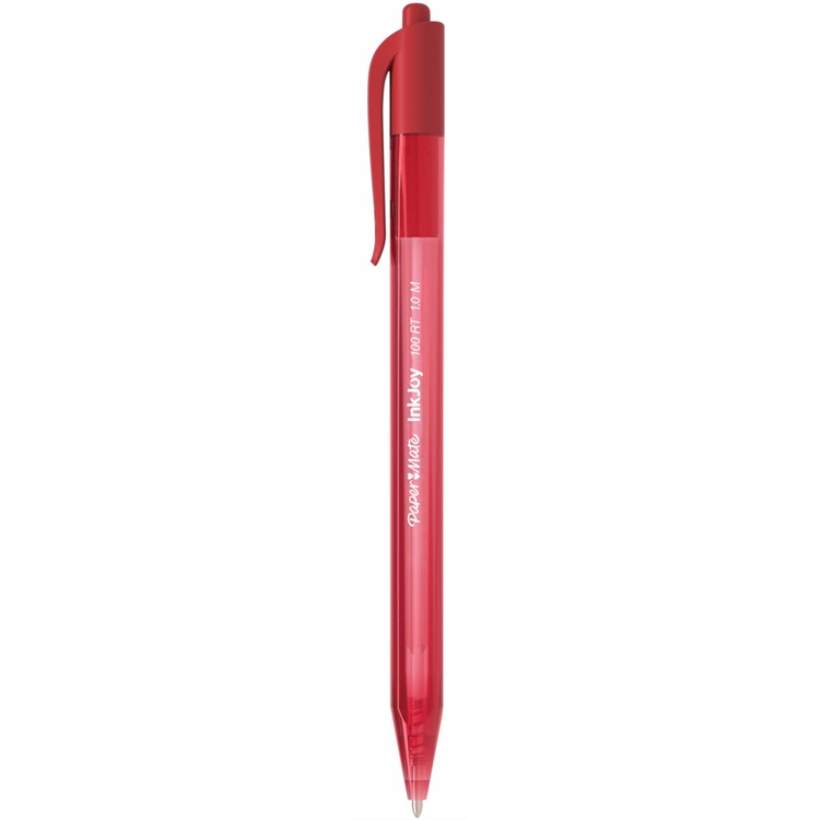Kuulakärkikynä Papermate InkJoy 100RT punainen - arkistokelpoinen ULV-muste