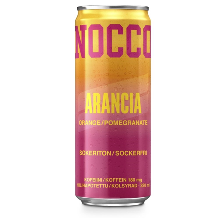 Energiajuoma Nocco BCAA Arancia 330 ml (ei sis.panttia) - sokeriton, kofeiinia, vitamiineja