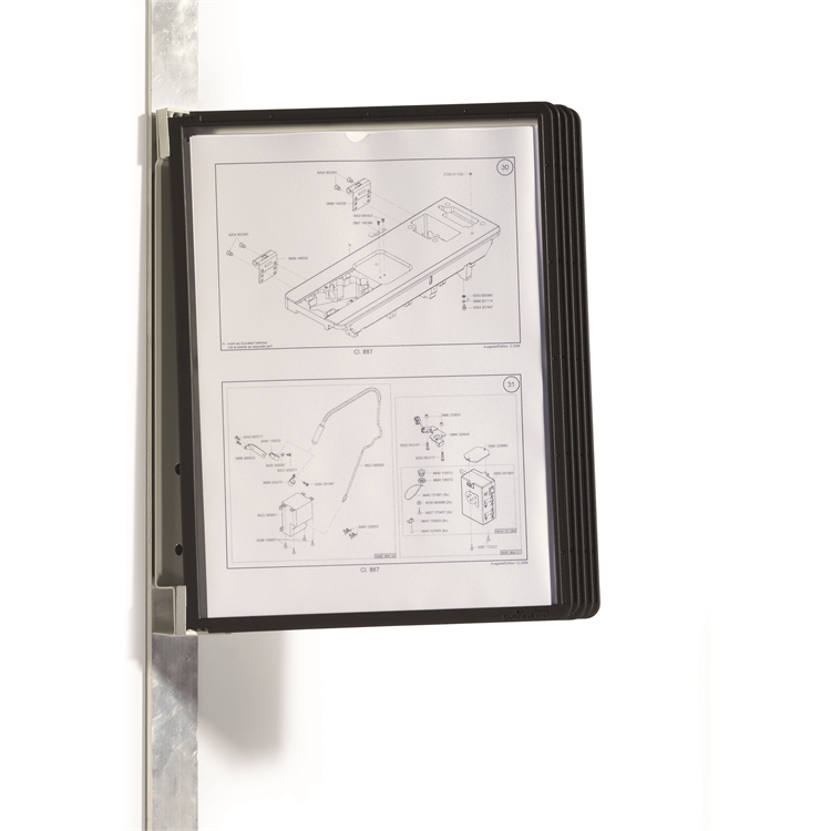 Seinäteline - selailuteline - pikahakuteline  magnettinen Durable magnet wall A4 5914 + 5 taskua
