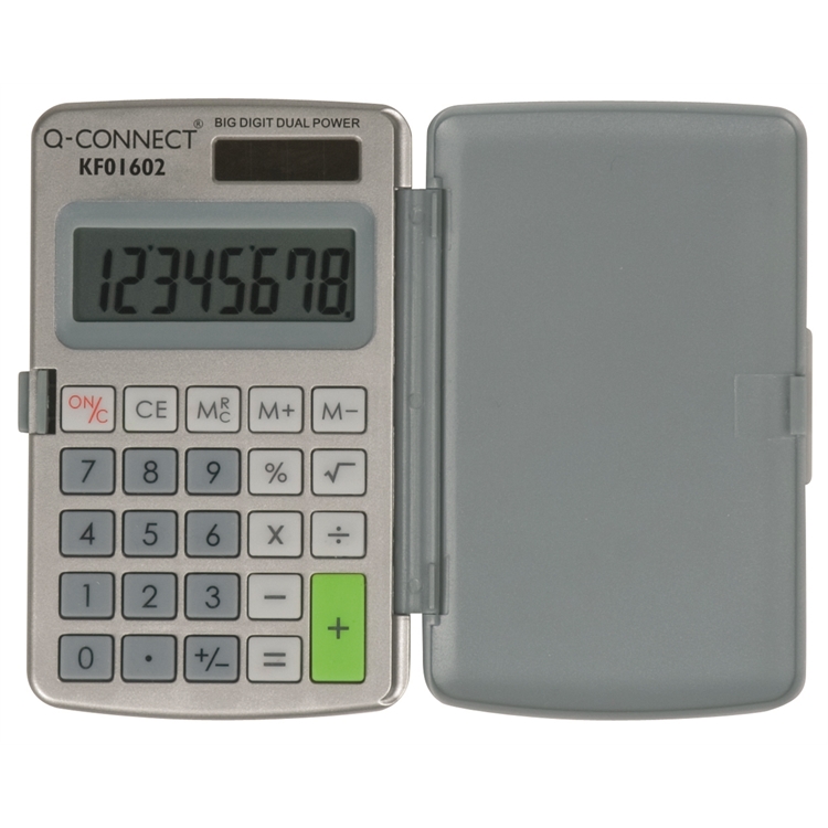 Nelilaskin Q-CONNECT 8-numero lompakko KF01602