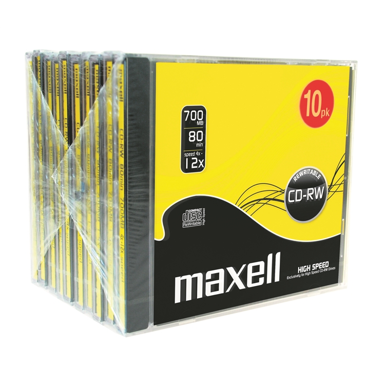 CD-RW Maxell 80 High Speed 12X 10mm/10