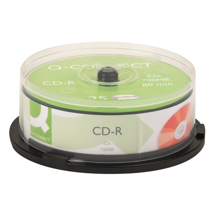 CD-R Q-CONNECT 52x70 0MB /80min spindle /25