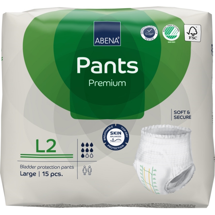 Housuvaippa Abena L2 Premium /15 kpl pkt - hengittävä, pehmeä, imukykyinen inkohousu