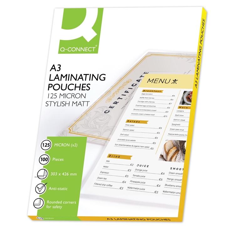 Laminointitasku Q-CONNECT A3 matta 125mic /100