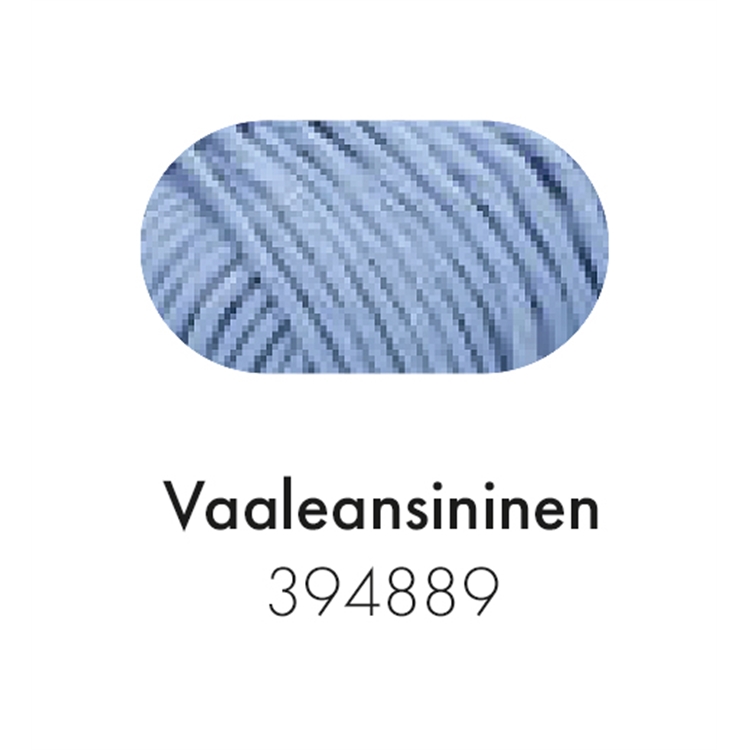 Puuvillalanka Your Cotton 50g vaaleansininen - Öko-Tex-standardi 100 -sertifikaatti