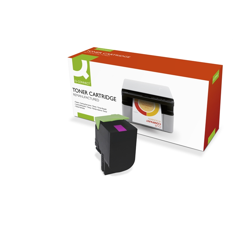 Laservärikasetti Q-CONNECT Lexmark 80C2SM0 punainen 2K