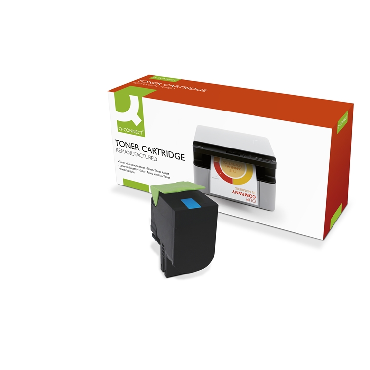 Laservärikasetti Q-CONNECT Lexmark 80C2SC0 sininen 2K