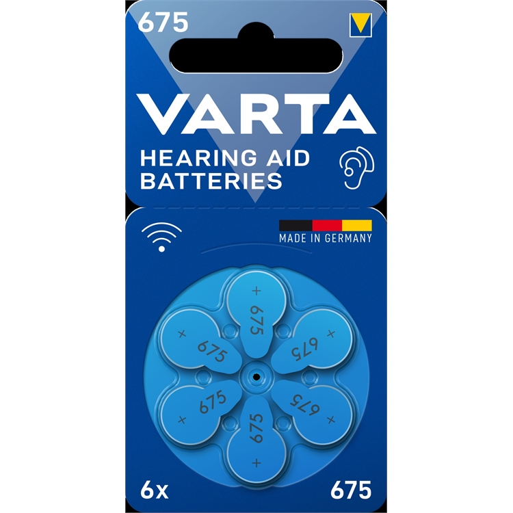 Paristo Varta Hearing Aid Batteries 675/6 - elohopeaton paristo kuulolaitteille