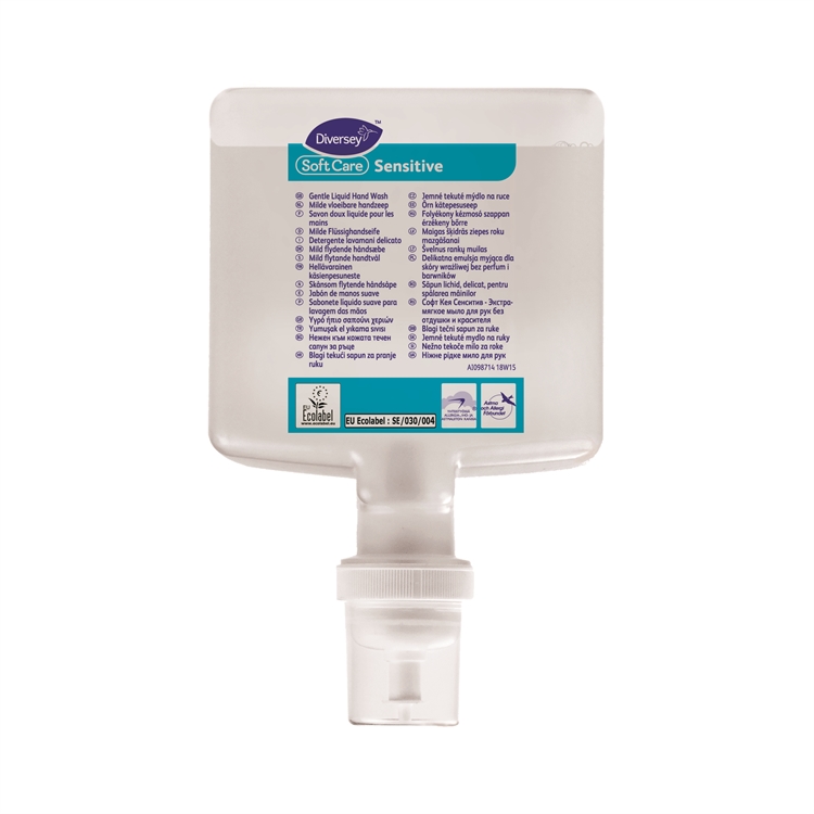 Pesuneste Diversey Soft Care Sensitive 1,3l - hajusteeton ja väriaineeton käsienpesuneste