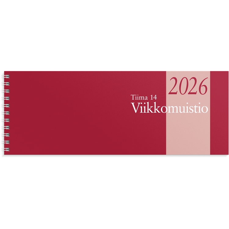 Kalenteri 2026 Tiima 14 viikkomuistio parikierresidottu