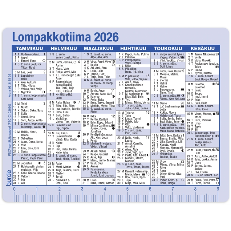 Kalenteri 2026 Lompakkotiima