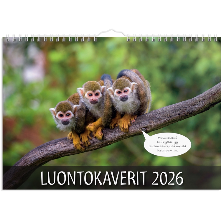 Seinäkalenteri 2026 Luontokaverit