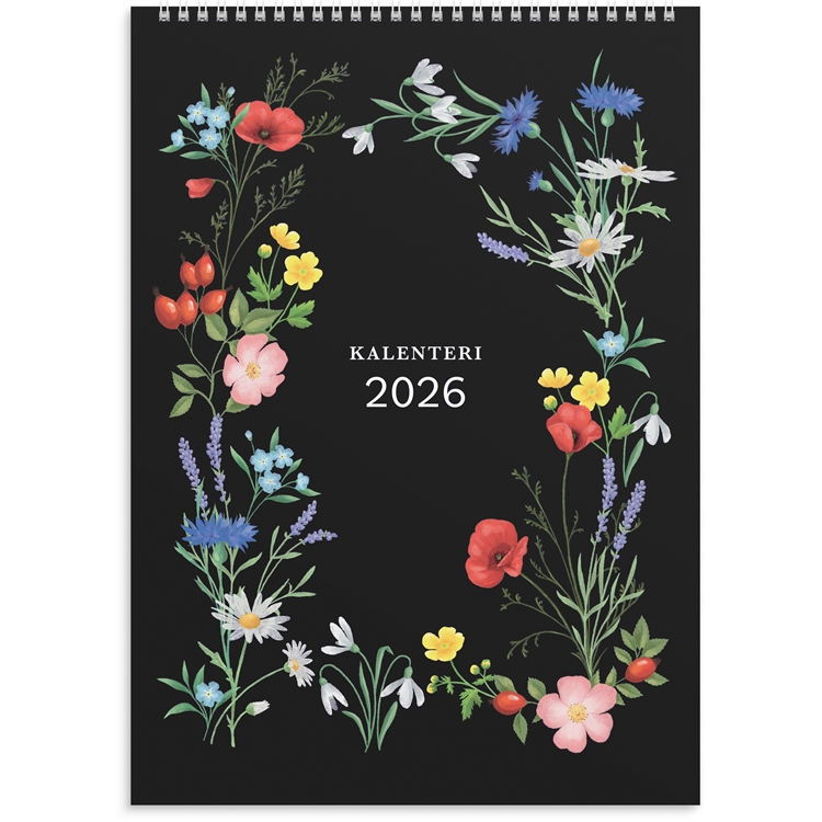 Seinäkalenteri 2026 Seinäkalenteri Kukka