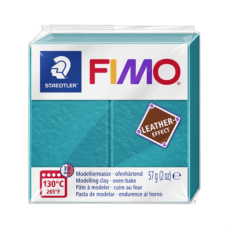 Askartelu- ja muovailumassa Staedtler Fimo 57 g leather-effect lagoon - uunissa kovetettava