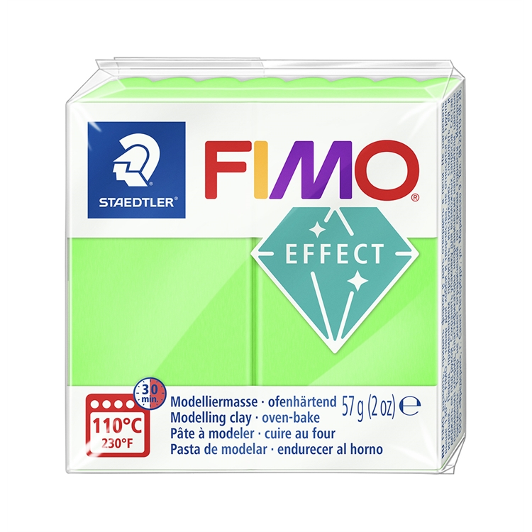 Askartelu- ja muovailumassa Staedtler Fimo 57 g effect neon green - uunissa kovetettava
