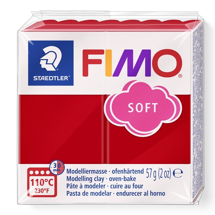 Askartelu- ja muovailumassa Staedtler Fimo 57 g soft xmas red - uunissa kovetettava