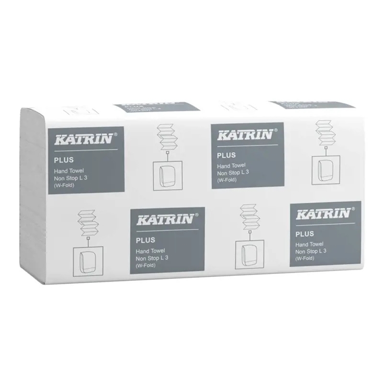 Käsipyyhe Katrin Non Stop L 3krs W-valkoinen 87099  /21 pkt - plus-laatuinen pehmeä käsipaperi
