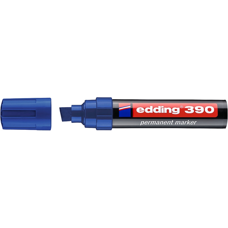 Merkintäkynä edding 390 pysyvä 4-12mm sininen - kuivuu nopeasti, vedenkestävä, ksyleenitön