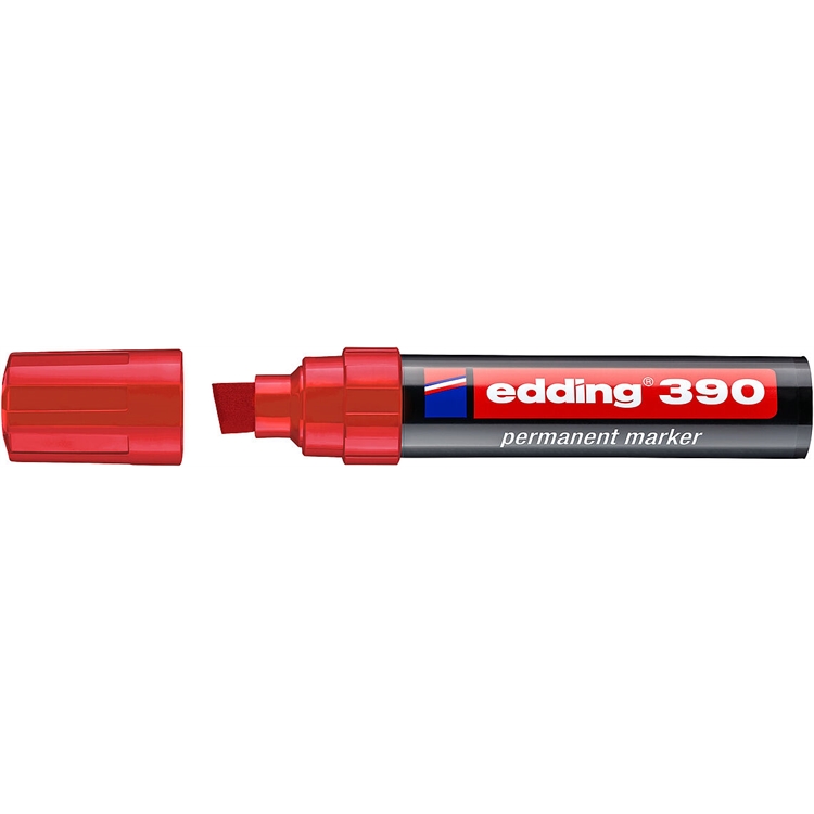 Merkintäkynä edding 390 pysyvä 4-12mm punainen - kuivuu nopeasti, vedenkestävä, ksyleenitön