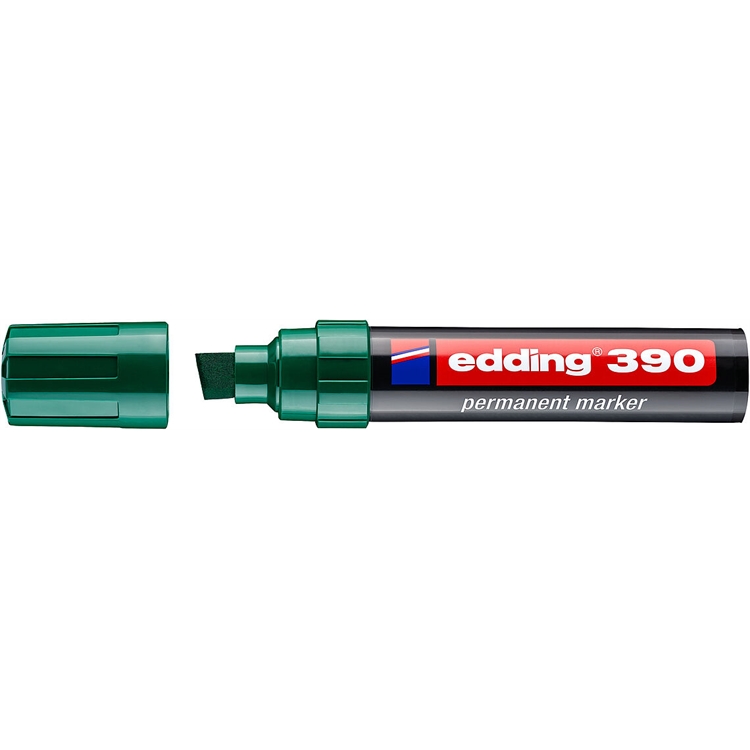 Merkintäkynä edding 390 pysyvä 4-12mm vihreä - kuivuu nopeasti, vedenkestävä, ksyleenitön