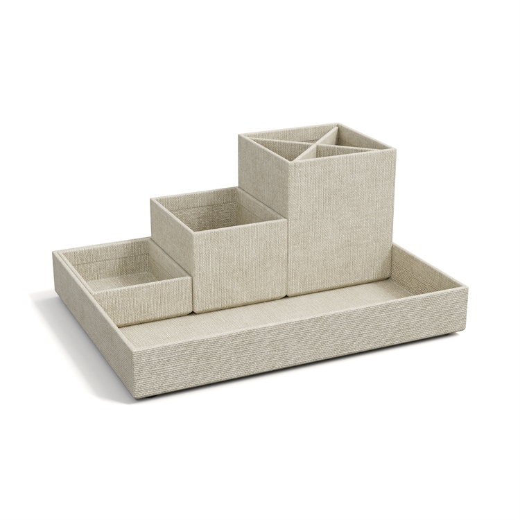 Säilytysrasiat Bigso Lena C55 pellava 4 kpl - FSC Mix -sertifioidusta kierrätysmateriaalista