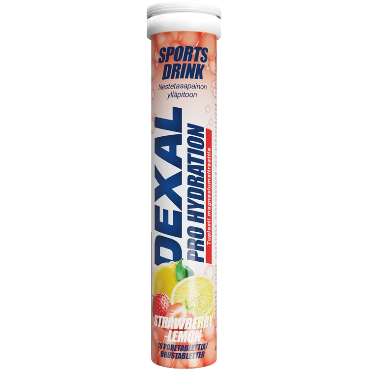 Poretabletti Dexal Pro Hydration mansikka-sitrus 18 kpl - uuden sukupolven urheilujuoma