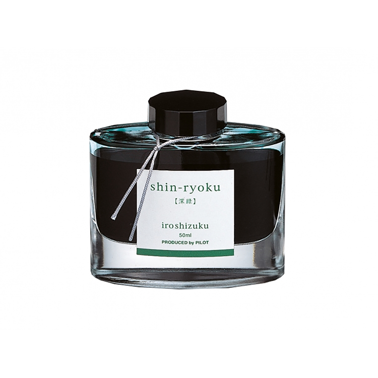 Muste Pilot Iroshizuku Shin-Ryoku 50 ml vihreä - erittäin laadukas pullomuste täyte- ja sulkakynille