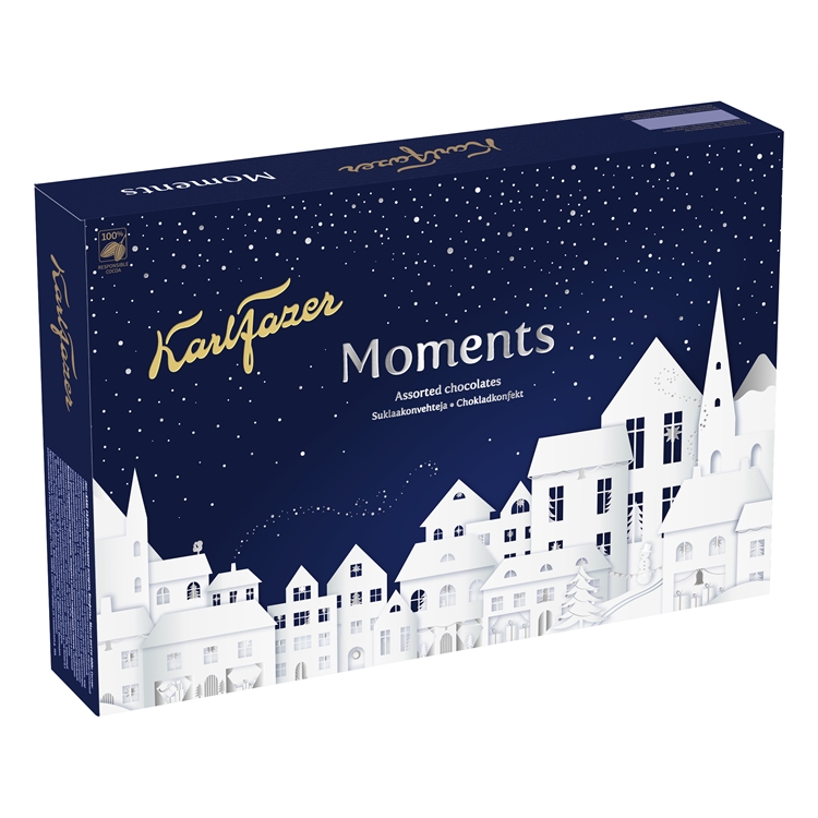 Suklaa Karl Fazer Moments 400g - ihania suklaakonvehteja kahdessa kerroksessa