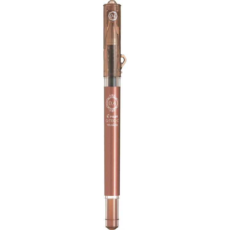 Geelikynä Pilot G-Tec-C Maica 0,4 mm ruskea - teräsrunko, hyvin ohut kirjoituskärki