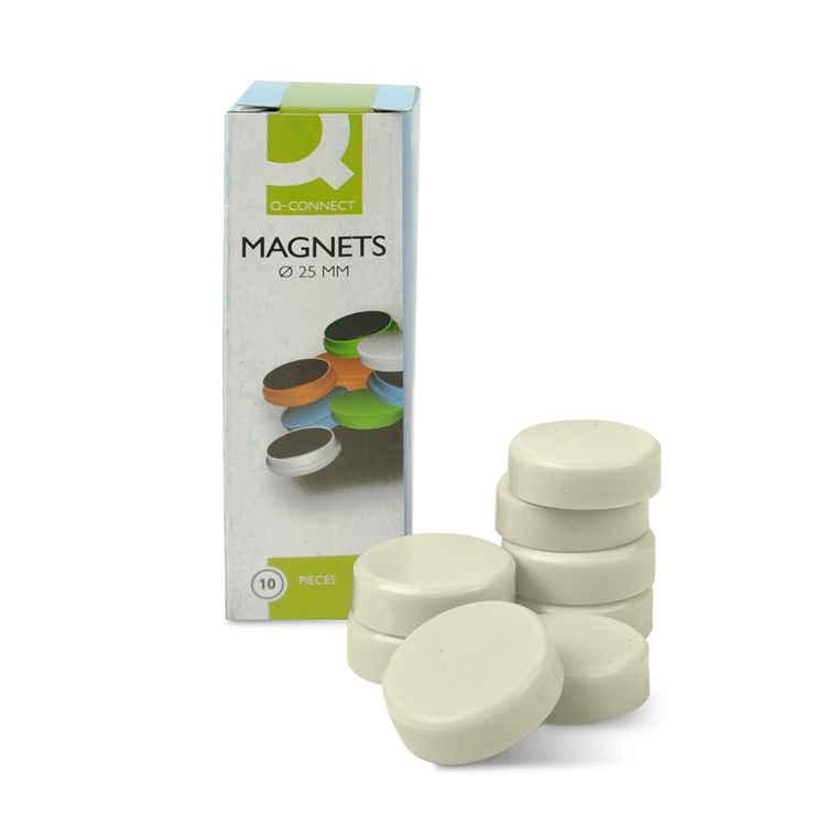 Magneetti Q-CONNECT 25mm valkoinen /10