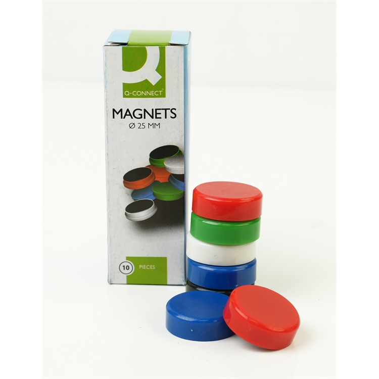 Magneetti Q-CONNECT 25mm värilajitelma /10