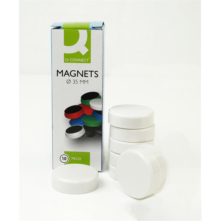Magneetti Q-CONNECT 35mm valkoinen /10