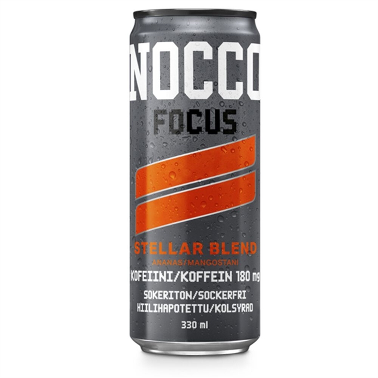 Energiajuoma NOCCO Focus Stellar Blend 330 ml (ei sis.pant) - kirpeää ananasta, makeaa mangostania