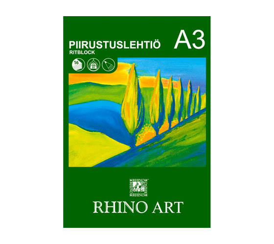 Piirustuslehtiö Rhino Art A3/16 120G