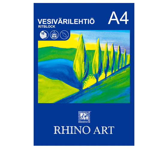 Vesivärilehtiö Rhino Art A4/16 140G