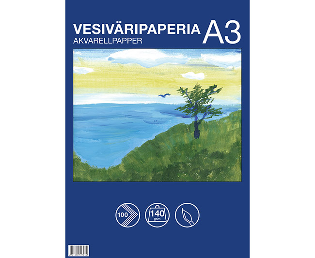 Vesiväripaperi A3/100 140G