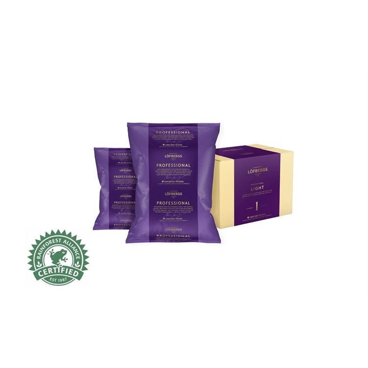 Kahvi Löfbergs Professional Light 60 x 100 g - vaaleapaahtoinen Reilun kaupan luomukahvi
