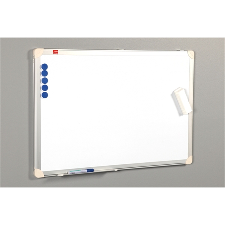 Valkotaulu TK-Team 2000 X 1200mm - magneettipintainen tussitaulu, alumiinireunat, kynäkouru