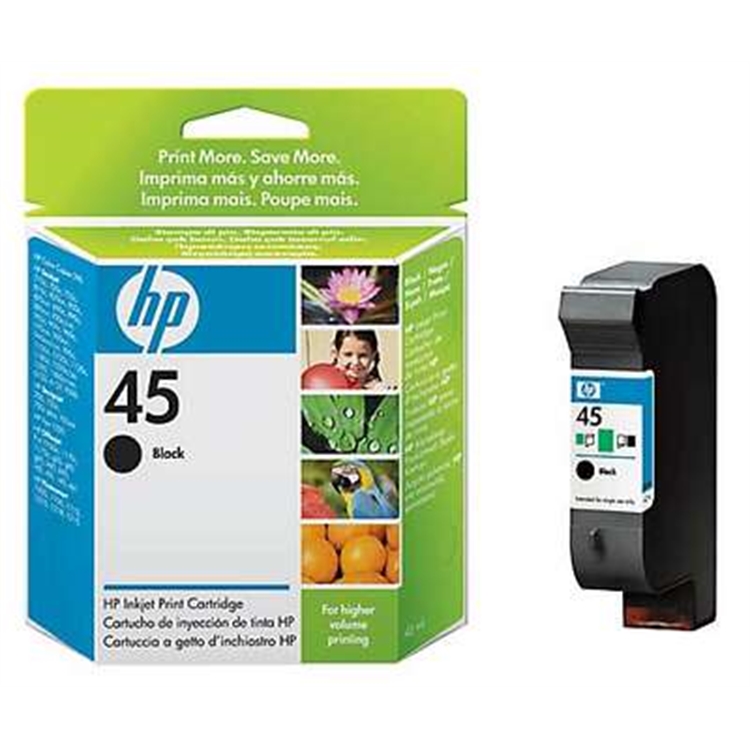 Värikasetti Mustesuihku HP 45/51645AE musta