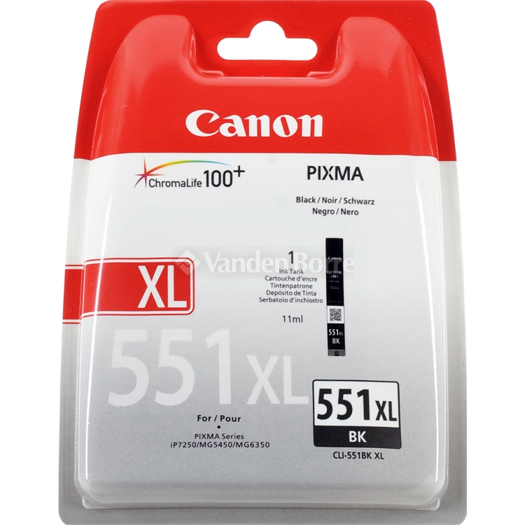 Värikasetti mustesuihku Canon CLI-551XLBK LP7250 musta