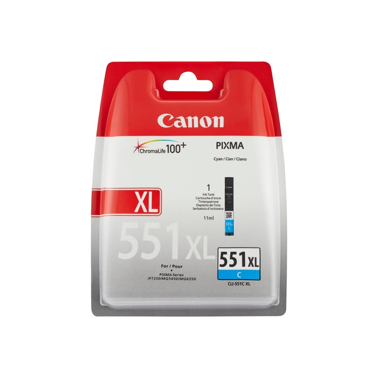 Värikasetti mustesuihku Canon CLI-551XLC  LP7250 sininen