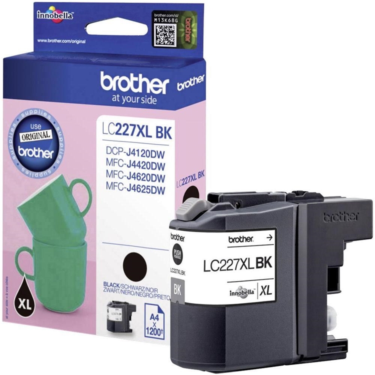 Värikasetti inkjet Brother LC227XLBK DCPJ4120DW MFCJ4620DW