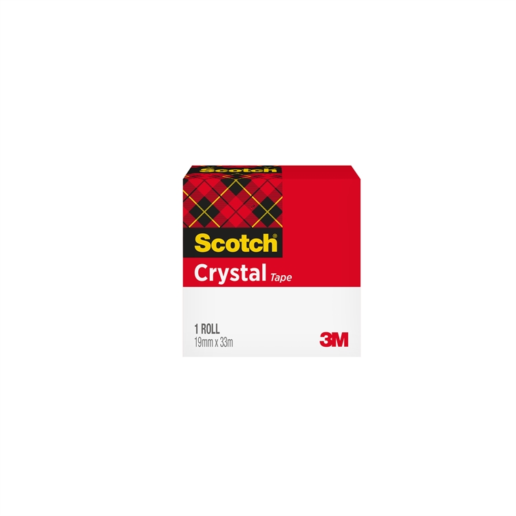 Yleisteippi Scotch 600 kirkas 19mmX33m - hyvin pitävä, kellastumaton ja helposti katkaistava