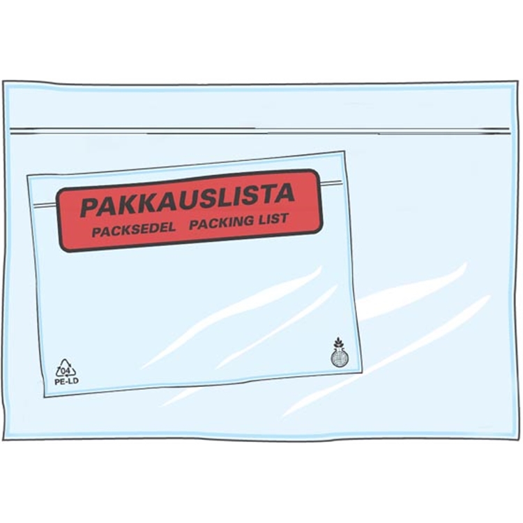Lähetyslistatasku C6 painatuksella /1000