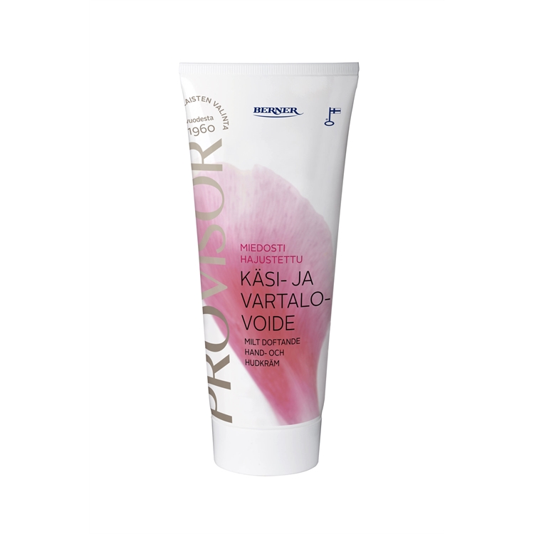 Käsi- ja vartalovoide Provisor 200 ml - Bernerin kotimainen klassikko, myös herkälle iholle