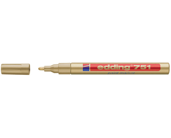 Maalikynä edding 751 permanent 1-2 mm kulta