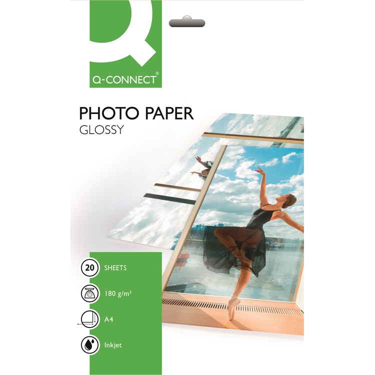 Photopaperi inkjet Q-CONNECT glossy A4 180g /20